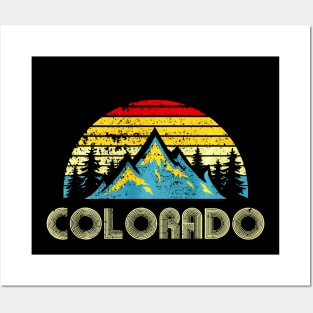 Colorado Vintage Mountains Nature Hiking Posters and Art